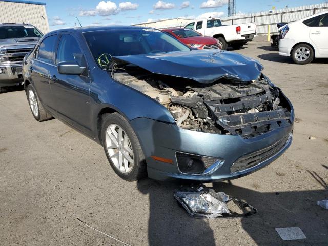 3FAHP0JAXCR296631 - 2012 FORD FUSION SEL BLUE photo 1