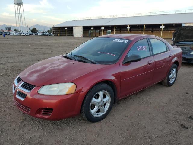 1B3EL46X84N262884 - 2004 DODGE STRATUS SX MAROON photo 2