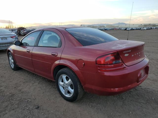 1B3EL46X84N262884 - 2004 DODGE STRATUS SX MAROON photo 3