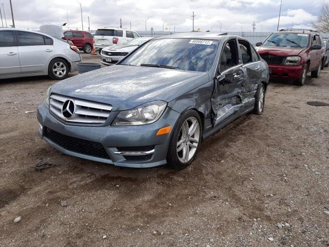 WDDGF8BB4CA707553 - 2012 MERCEDES-BENZ C 300 4MAT SILVER photo 2