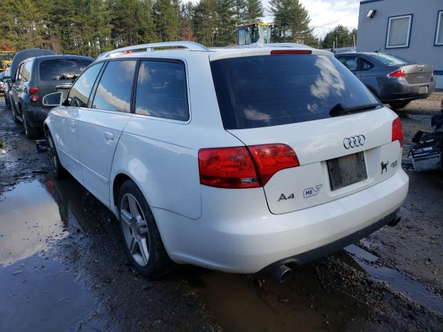 WAUKF78E57A272545 - 2007 AUDI A4 2.0T AV WHITE photo 2