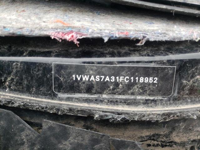 1VWAS7A31FC118952 - 2015 VOLKSWAGEN PASSAT BLACK photo 10