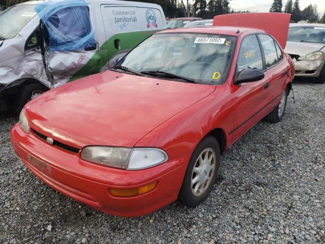 1Y1SK5287TZ015688 - 1996 GEO PRIZM LSI RED photo 2