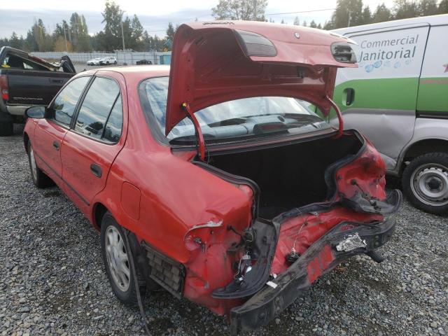 1Y1SK5287TZ015688 - 1996 GEO PRIZM LSI RED photo 3