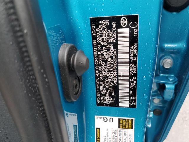 JTDKAMFP3N3205240 - 2022 TOYOTA PRIUS PRIM Blau Foto 10