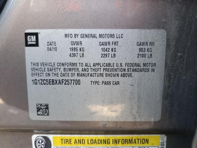 1G1ZC5EBXAF257700 - 2010 CHEVROLET MALIBU BROWN photo 10