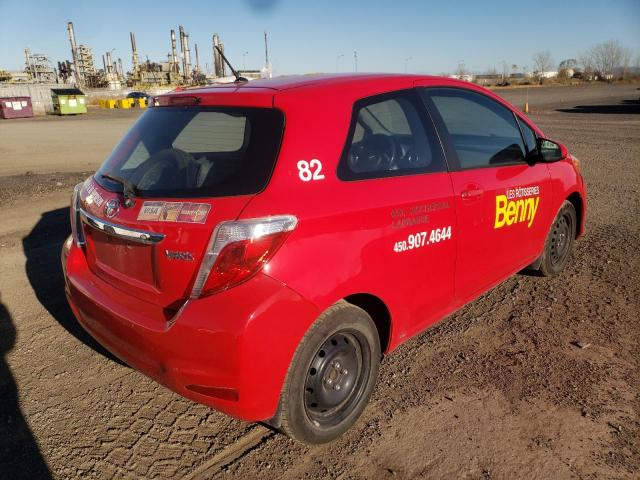 VNKJTUD36EA005963 - 2014 TOYOTA YARIS RED photo 4