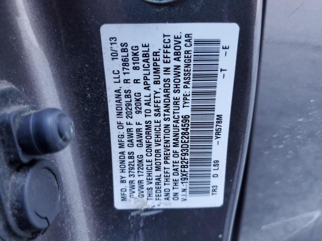 19XFB2F93DE284596 - 2013 HONDA CIVIC EXL 棕色 照片 10