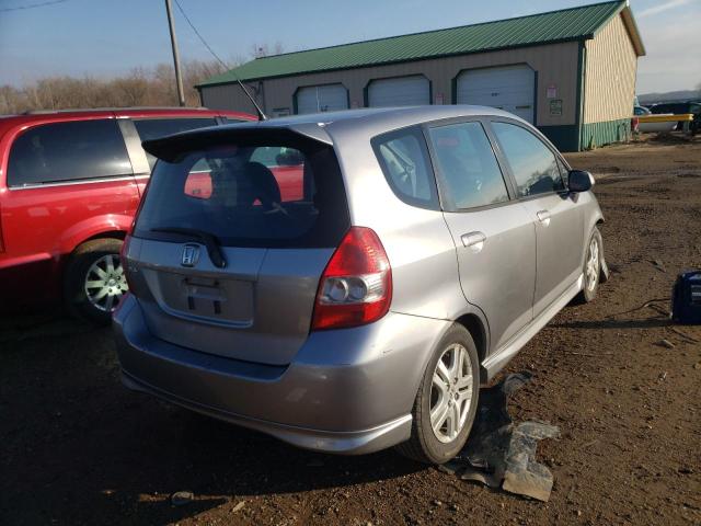 JHMGD38697S047375 - 2007 HONDA FIT S 银色 照片 4