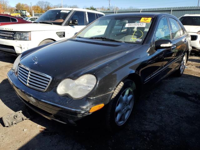 WDBRF81J83F370642 - 2003 MERCEDES-BENZ C 240 4MAT BLACK photo 2