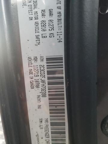 2C3CDZFJ0FH732398 - 2015 DODGE CHALLENGER GRAY photo 10
