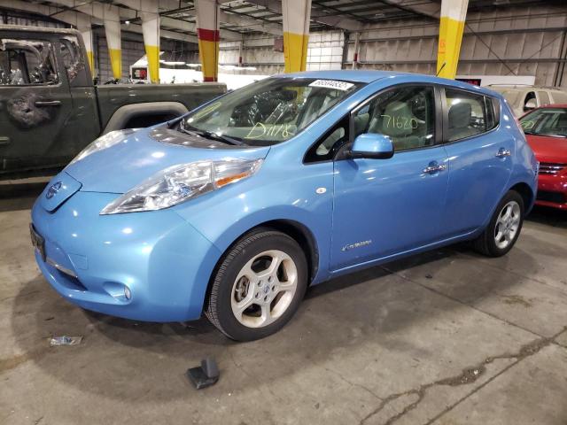 JN1AZ0CP3BT000887 - 2011 NISSAN LEAF SV BLUE photo 2