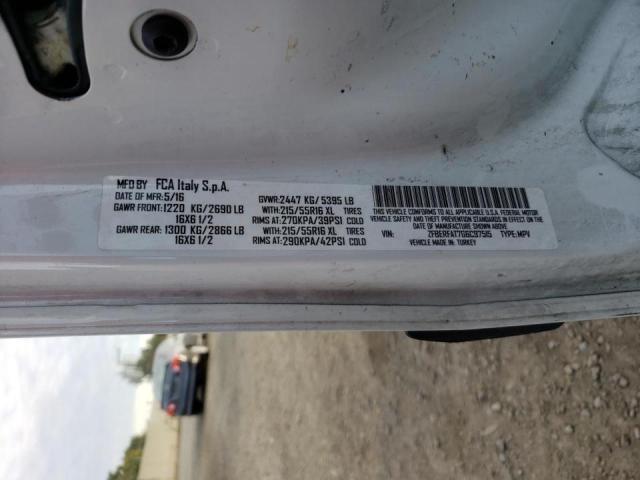 ZFBERFAT7G6C97515 - 2016 RAM PROMASTER WHITE photo 10