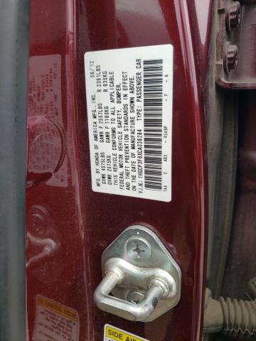 1HGCP3F8XCA036284 - 2012 HONDA ACCORD EXL BURGUNDY photo 10