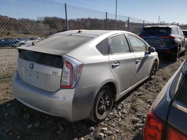 JTDKN3DU9D5628687 - 2013 TOYOTA PRIUS SILVER photo 4