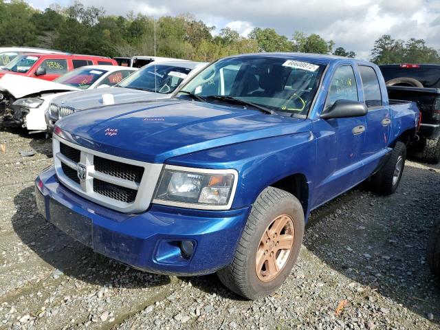 1D7CW3GK3AS230468 - 2010 DODGE DAKOTA SXT BLUE photo 2