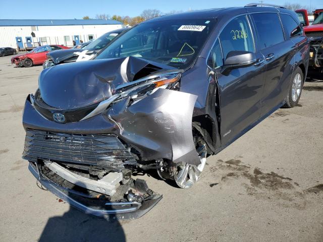 5TDESKFC9MS009120 - 2021 TOYOTA SIENNA LIM GRAY photo 2