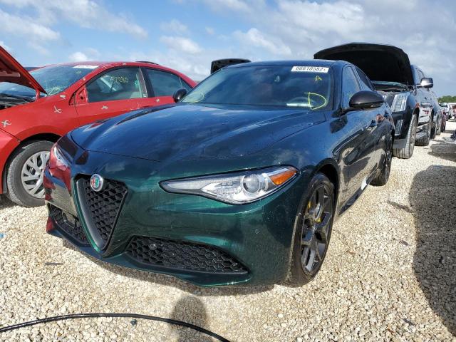 ZARFAMBN6M7644662 - 2021 ALFA ROMEO GIULIA TI GREEN photo 2