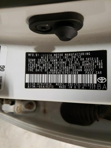 5YFBPRHE1EP013068 - 2014 TOYOTA COROLLA EC 白色 照片 10