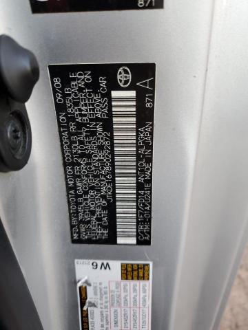 JTKDE167890292872 - 2009 TOYOTA SCION TC 银色 照片 12