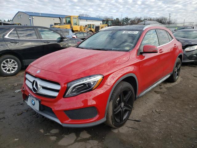 WDCTG4GB4FJ063414 - 2015 MERCEDES-BENZ GLA 250 4M RED photo 2