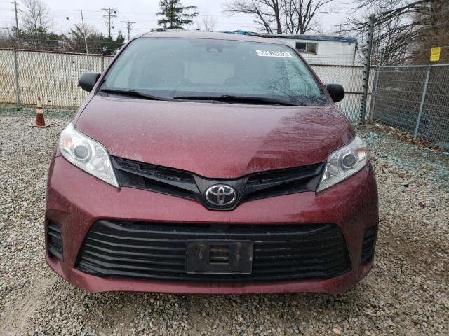 5TDZZ3DC7JS938496 - 2018 TOYOTA SIENNA L RED photo 5