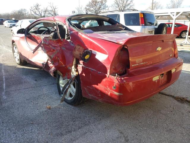 2G1WK15KX79419504 - 2007 CHEVROLET MONTE CARL 红色 照片 3