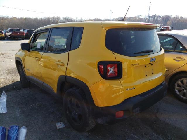 ZACCJBAB4HPF98055 - 2017 JEEP RENEGADE S Sarı foto 3
