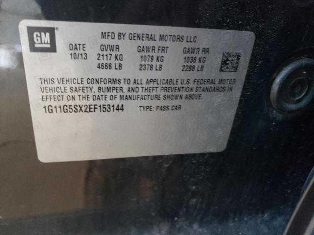 1G11G5SX2EF153144 - 2014 CHEVROLET MALIBU 3LT 灰色 照片 10