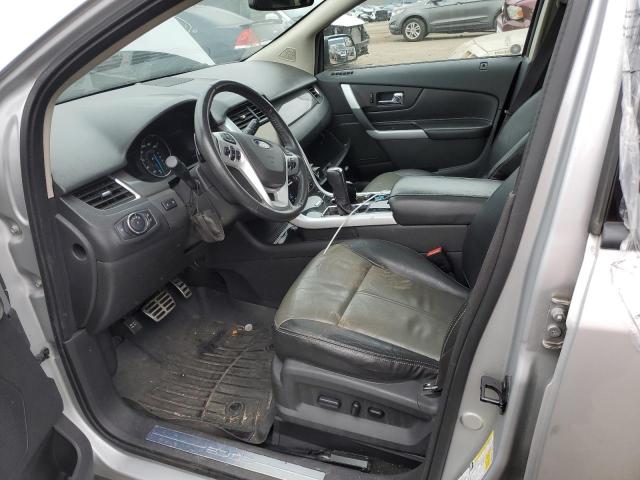 2FMDK4AK7EBA73032 - 2014 FORD EDGE SPORT SILVER photo 7