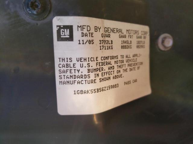 1G8AK55B56Z159083 - 2006 SATURN ION LEVEL Qara foto 10