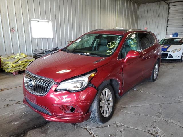 LRBFX2SA4JD005783 - 2018 BUICK ENVISION E RED photo 2