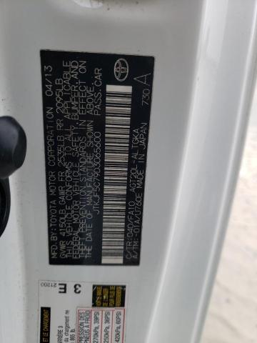 JTKJF5C79D3065600 - 2013 TOYOTA SCION TC თეთრი ფოტო 10