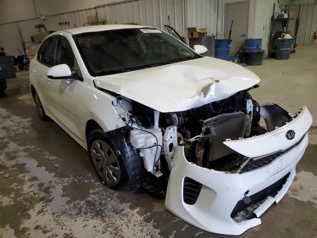 3KPA24AB1KE210378 - 2019 KIA RIO S WHITE photo 1