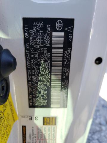 JTKJF5C7XC3026285 - 2012 TOYOTA SCION TC TWO TONE photo 10