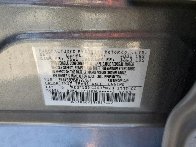 3N1AB8CV5MY257657 - 2021 NISSAN SENTRA SV GRAY photo 10