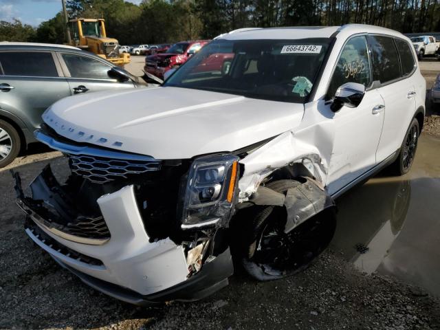 5XYP54HCXMG148405 - 2021 KIA TELLURIDE WHITE photo 2