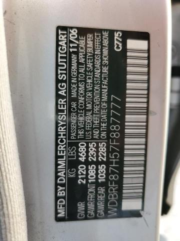 WDBRF87H57F887777 - 2007 MERCEDES-BENZ C 350 4MAT SILVER photo 10