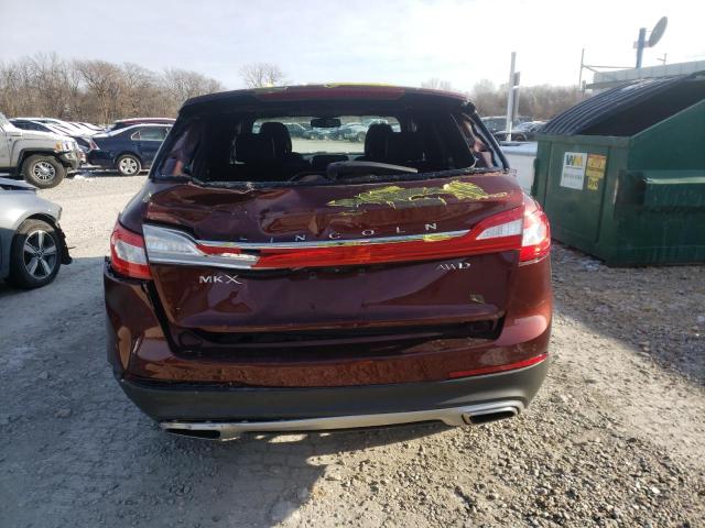 2LMTJ8LR7GBL55419 - 2016 LINCOLN MKX RESERV BURGUNDY photo 6