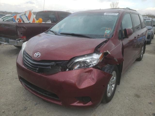 5TDKK3DC3DS361914 - 2013 TOYOTA SIENNA LE RED photo 2
