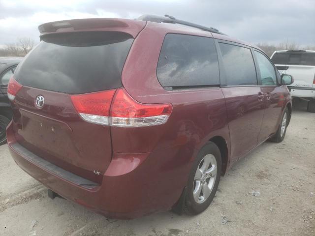 5TDKK3DC3DS361914 - 2013 TOYOTA SIENNA LE RED photo 4