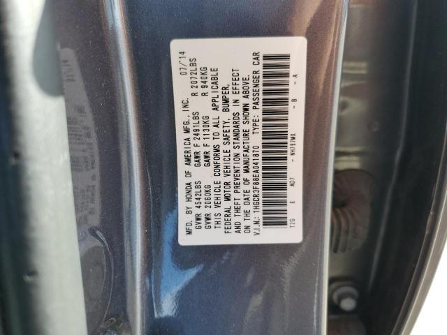 1HGCR3F88EA041870 - 2014 HONDA ACCORD EXL GRAY photo 12