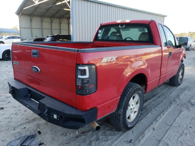 1FTRF12258KD19548 - 2008 FORD F150 RED photo 4