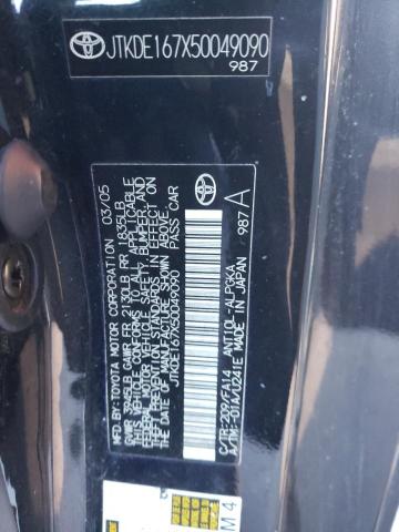 JTKDE167X50049090 - 2005 TOYOTA SCION TC BLACK photo 13