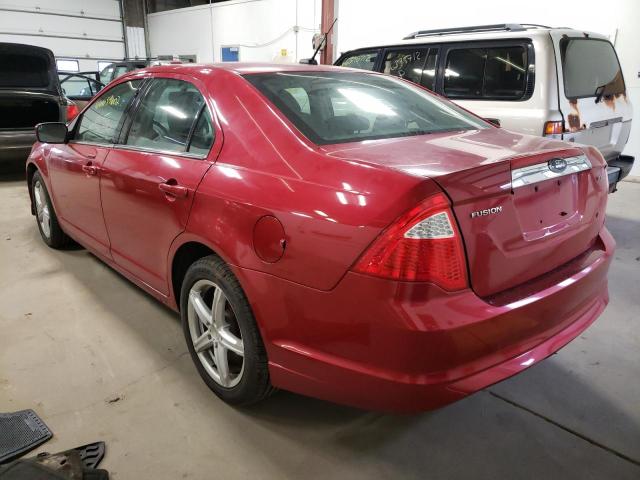 3FAHP0JA7AR286068 - 2010 FORD FUSION SEL RED photo 3