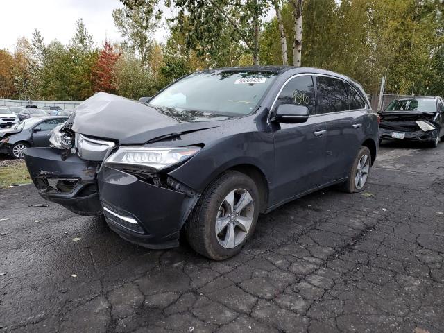 5FRYD4H28GB055939 - 2016 ACURA MDX GRAY photo 2