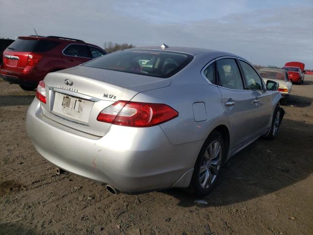 JN1BY1AR5BM376924 - 2011 INFINITI M37 X SILVER photo 4