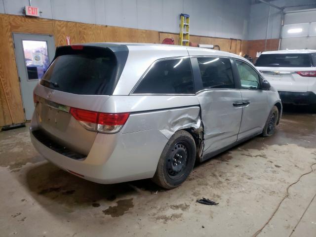 5FNRL5H20EB078238 - 2014 HONDA ODYSSEY LX SILVER photo 4