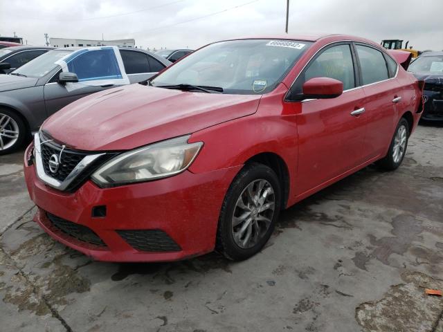 3N1AB7AP6JL610284 - 2018 NISSAN SENTRA SV RED photo 1