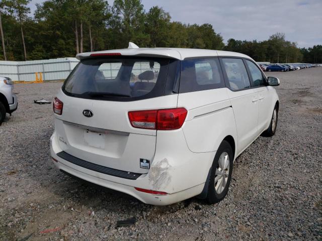 KNDMA5C13G6149753 - 2016 KIA SEDONA L WHITE photo 4